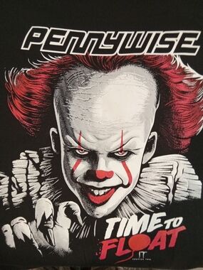 Pennywise  Black Graphic Tee - 'Time to Float'